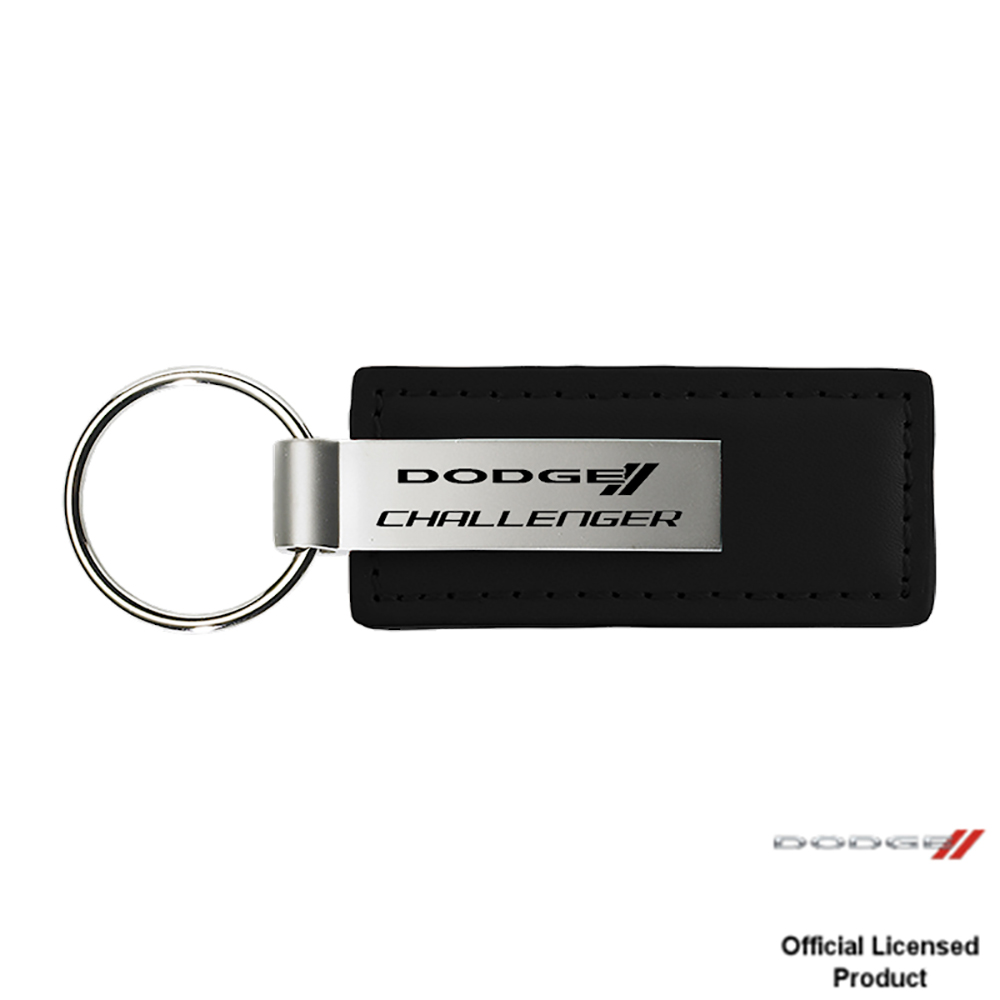 Dodge Challenger LOGO Black Leather Key Chain Key Fob Key Ring | eBay